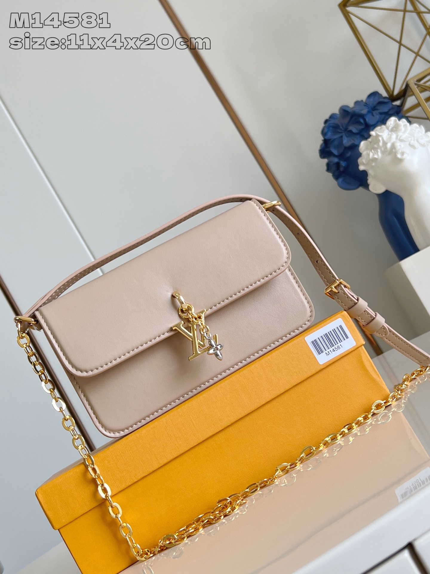 Bagsaaa LV M14581 Wallet On Chain LV Bloom Beige - 20cm