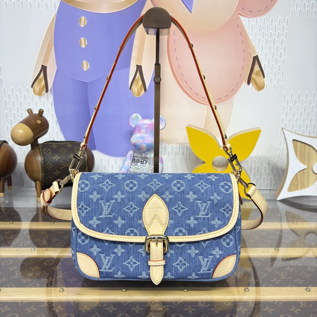 Bagsaaa LV M13070 Diane handbag Denim Blue - 24cm