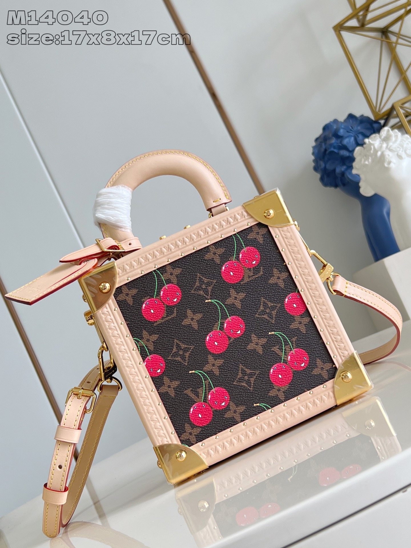 Bagsaaa M14040 LV x TM Mini Square Trunk Cherry - 17cm