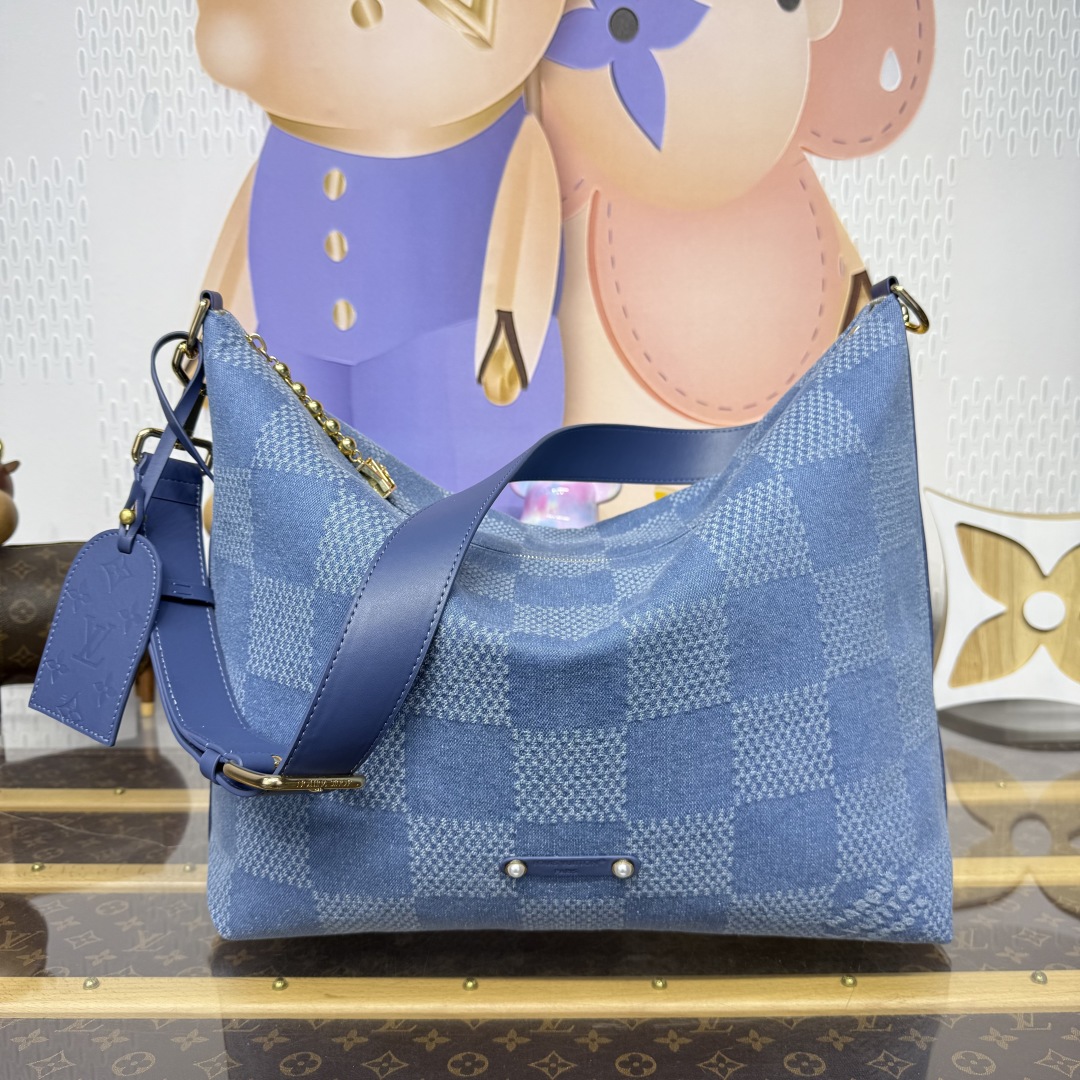 Bagsaaa LV N00202 Vagabond Hobo Denim Blue - 38cm