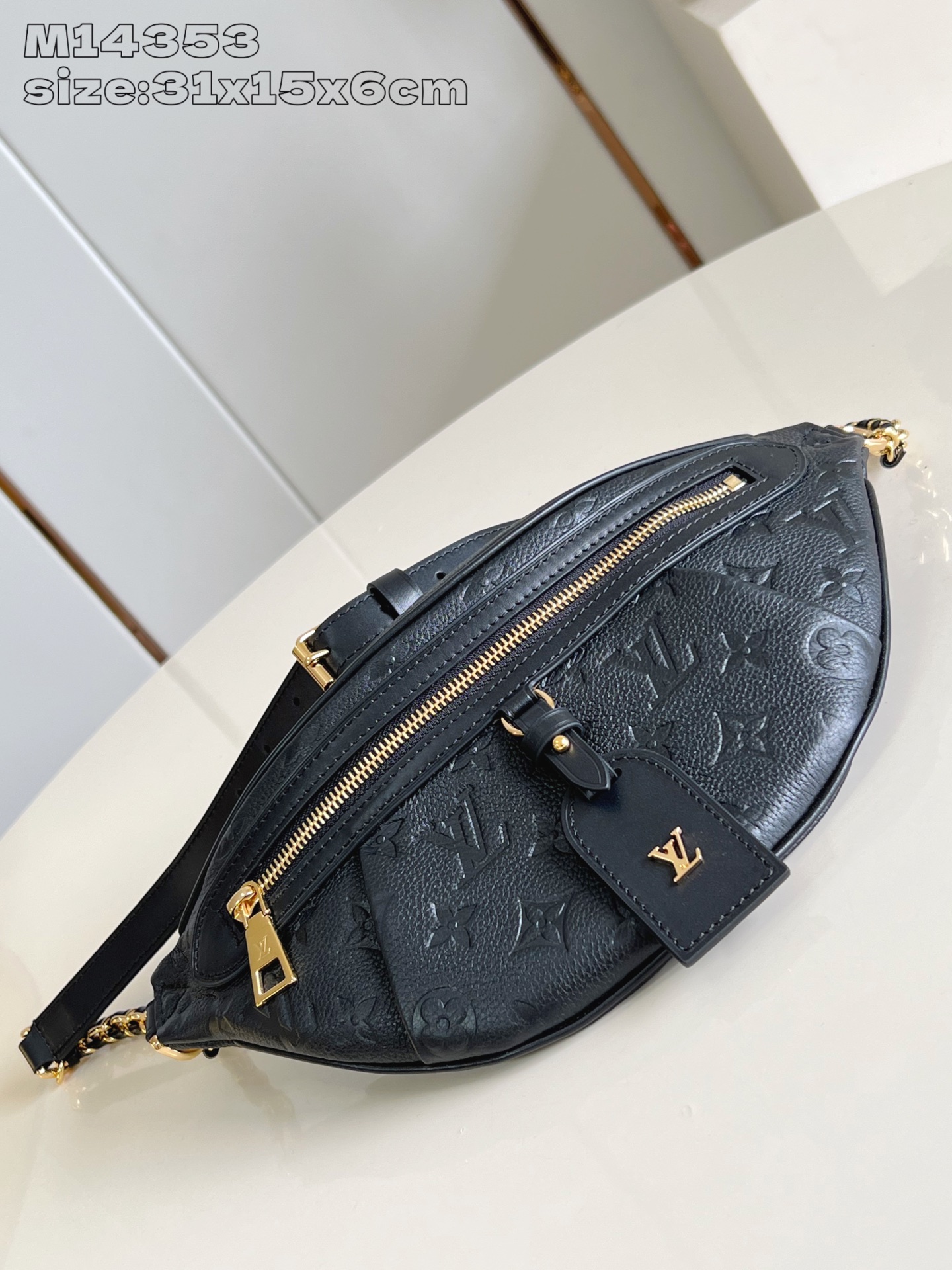 Bagsaaa LV M14353 High Rise PM Black - 31 x 15 x 6 cm