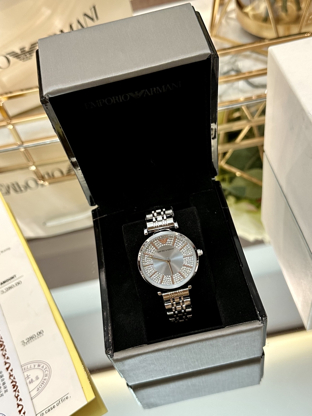 Bagsaaa Emporio Armani Gianni T-Bar AR11594 women's watch - 33mm