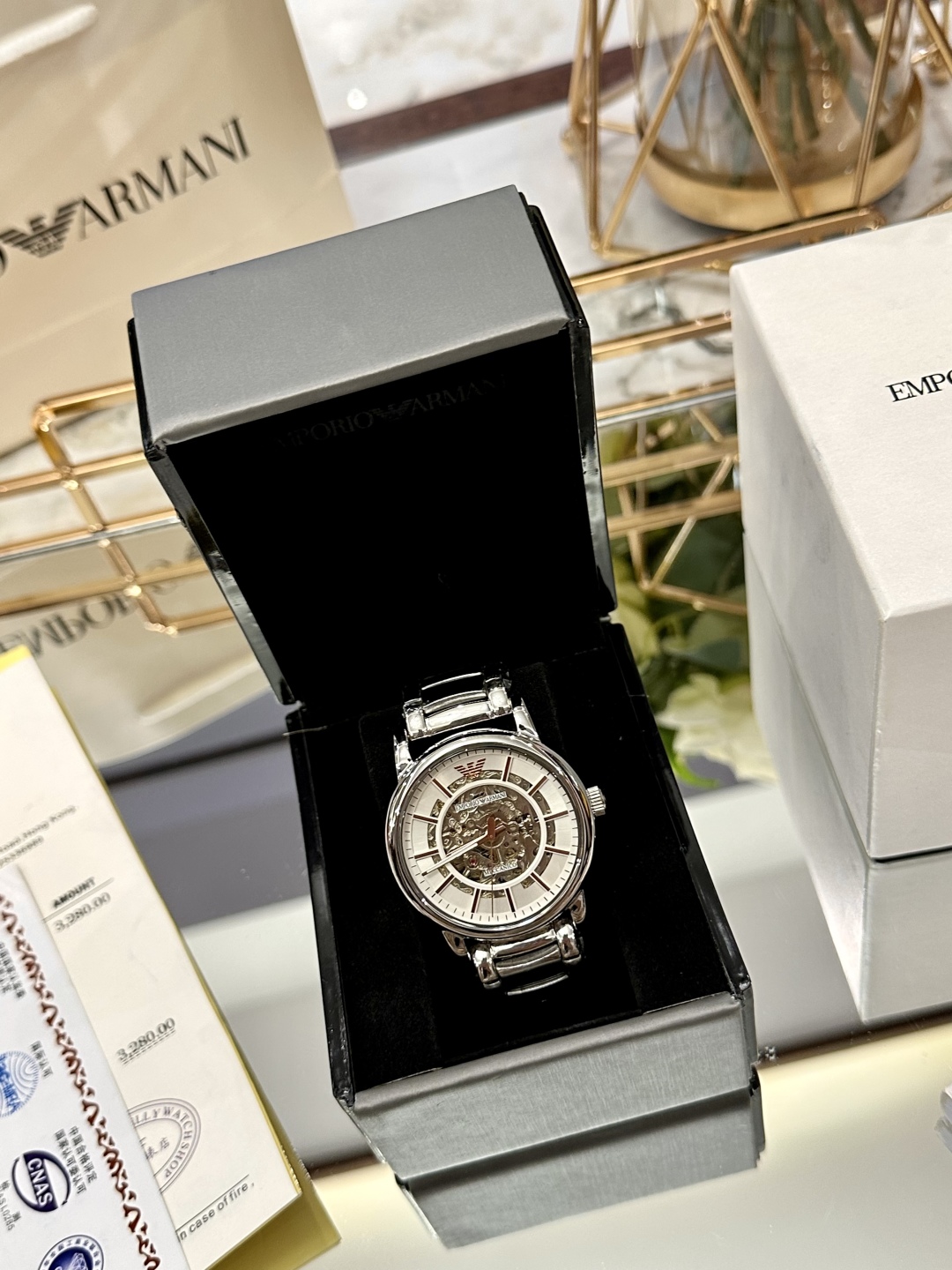 Bagsaaa Emporio Armani AR60006 Meccanico automatic men's watch - 40mm