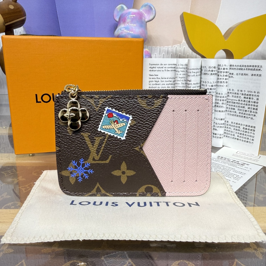 Bagsaaa LV M15333 Romy Card Holder Monogram Snowy - 12cm