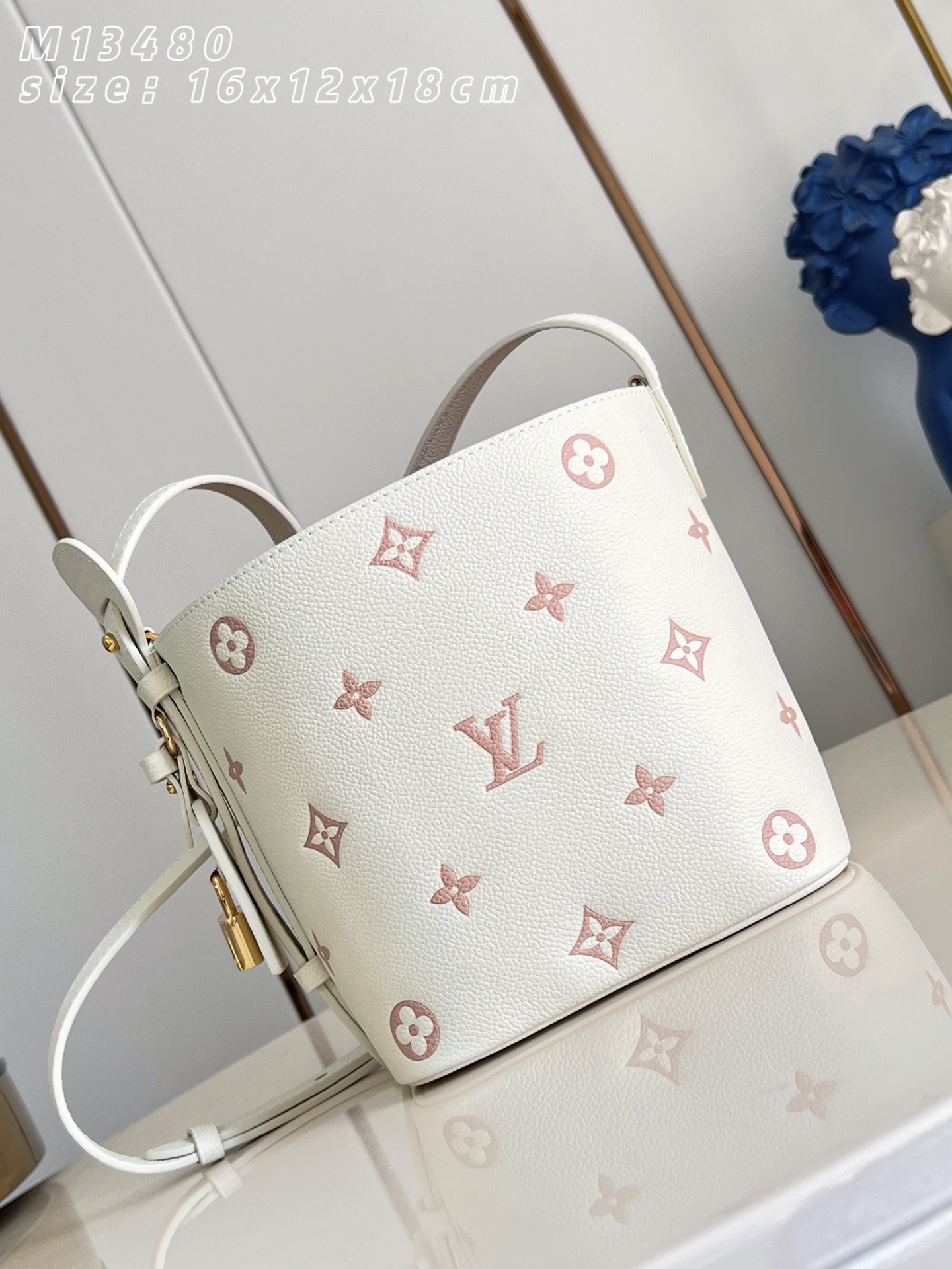 Bagsaaa LV M28315 All In BB Milky White/Peach - 18cm