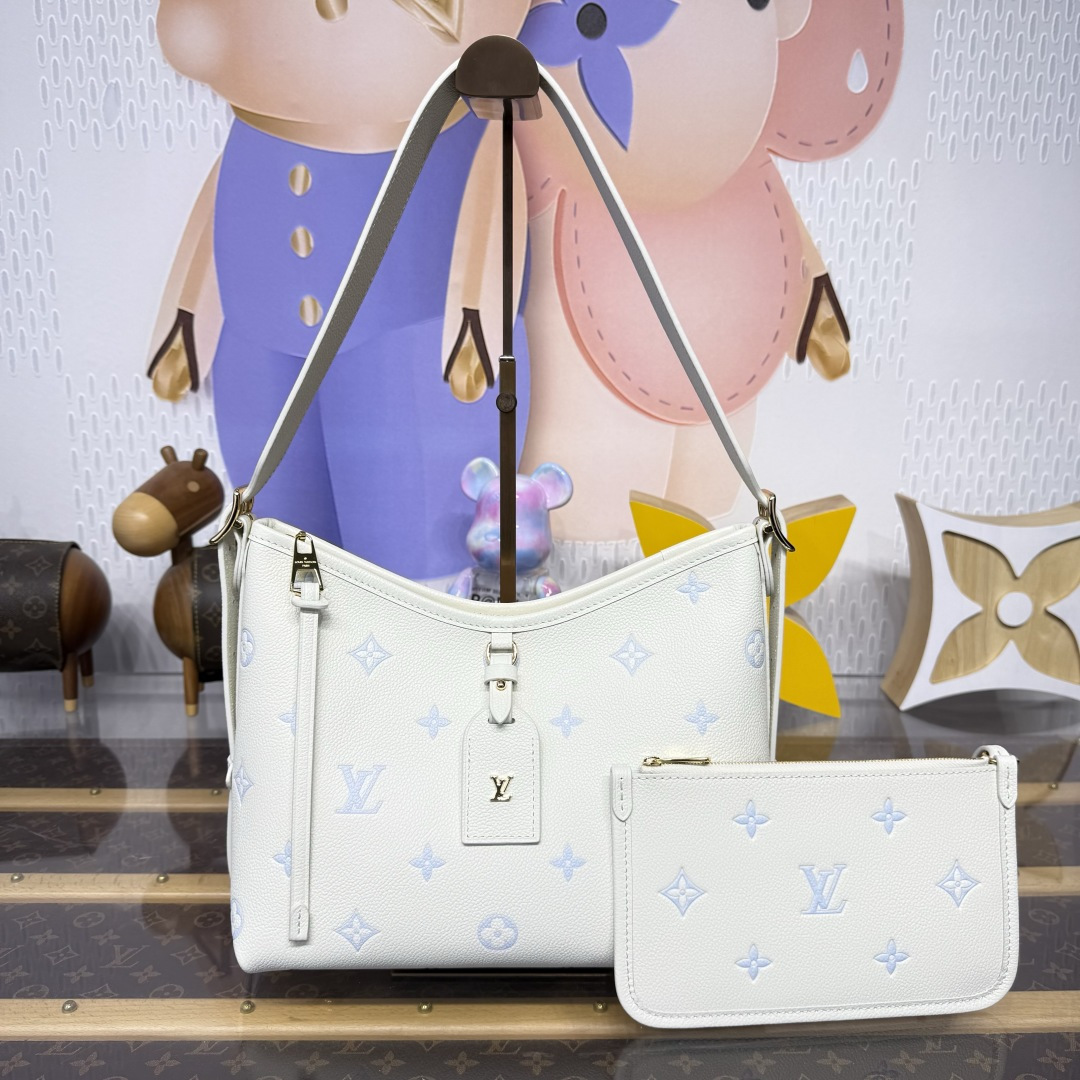 Bagsaaa LV M27573 CarryAll PM Milky White/Blue - 29cm