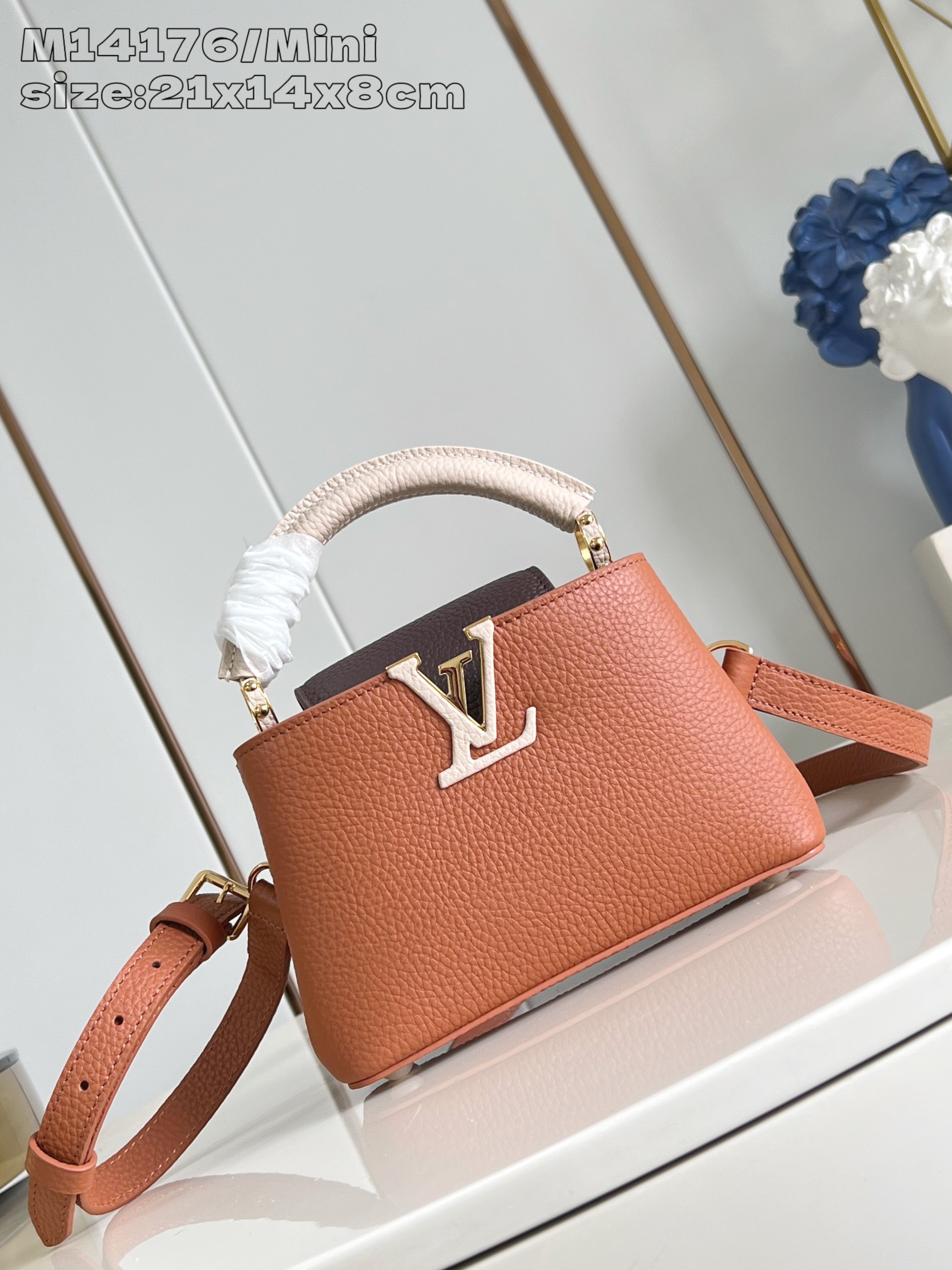 Bagsaaa LV M14176 Capucines Mini Brown - 21cm
