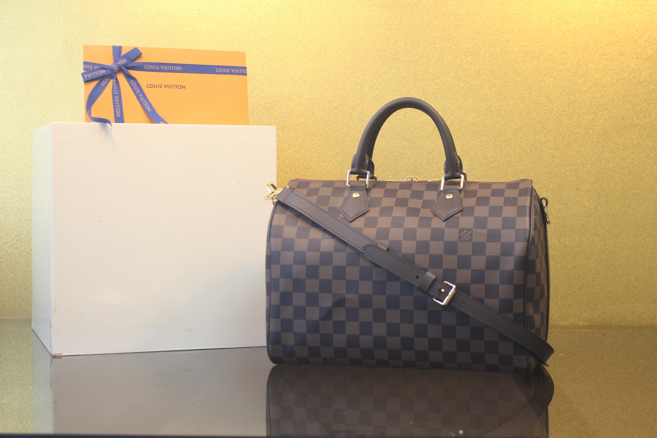 Bagsaaa LV N40590 Speedy Bandoulière 30 Damier Ebene - 30cm